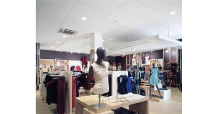 Belgische modeketen kiest voor gerecycled plafond 