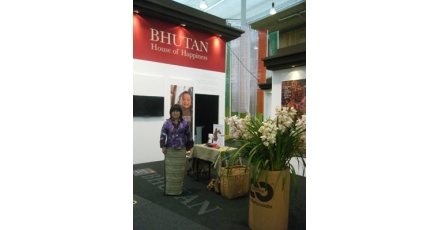 Desso sponsort stand van het land Bhutan op de Floriade 2012