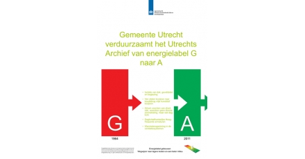 Energielabelposter voor Utrechts Archief