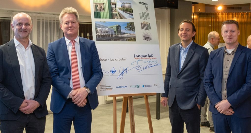 Hergebruikte materialen bij remontabel ziekenhuis Rotterdam