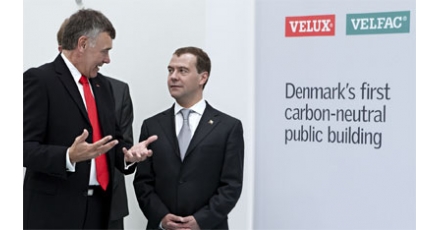 President Medvedev bouwt eerste CO2-neutrale gebouw in Rusland 