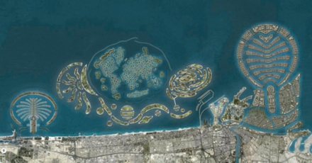 Universum eilanden in Dubai