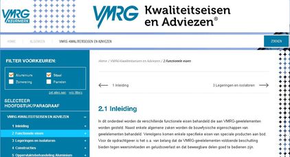 Vernieuwde website VMRG-Kwaliteitseisen en Adviezen 
