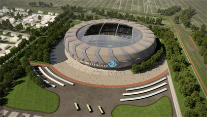 Tractorband als stadion 